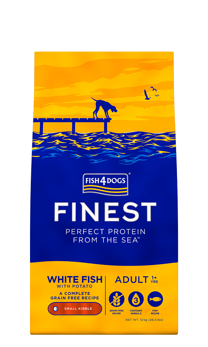 Fish4Dogs Finest White Fish Adult Small Kibble 12kg