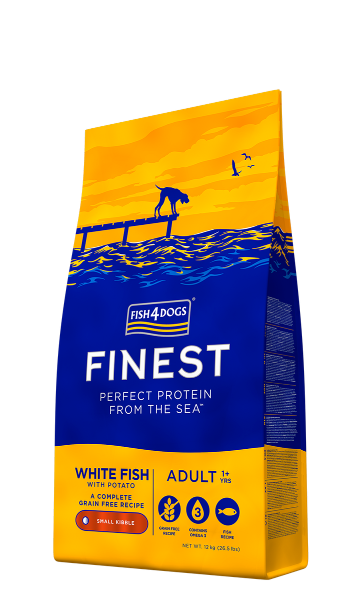 Fish4Dogs Finest White Fish Adult Small Kibble 12kg