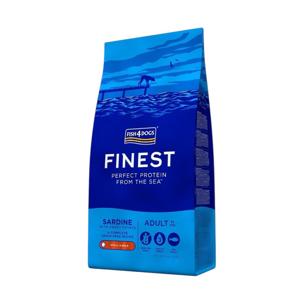 Fish4Dogs Finest Adult Sardine With Sweet Potato (Small Kibble) 6Kg