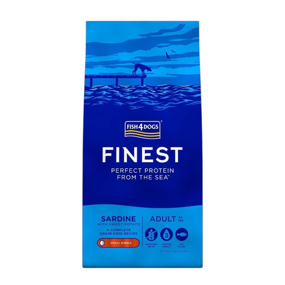 Fish4Dogs Finest Adult Sardine With Sweet Potato (Small Kibble) 6Kg