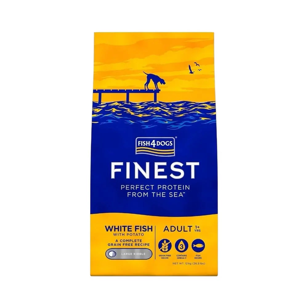 Fish4Dogs Finest White Fish Adult Large Kibble 12kg