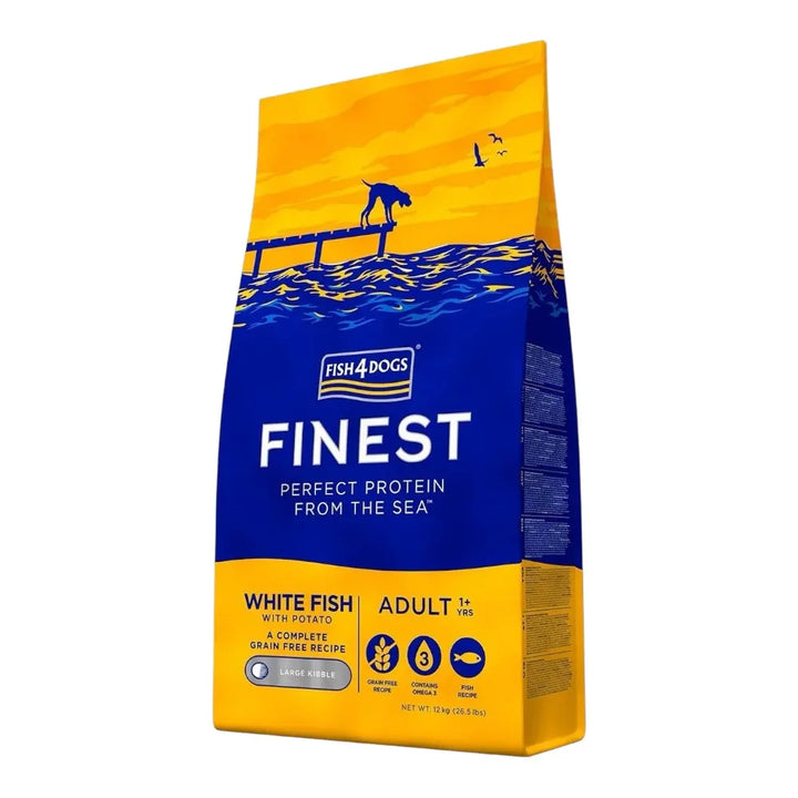Fish4Dogs Finest White Fish Adult Large Kibble 12kg
