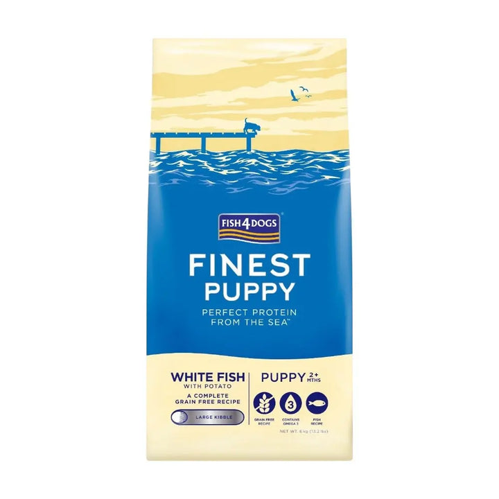 Fish4Dogs Finest White Fish Puppy Large Kibble 1,5 kg