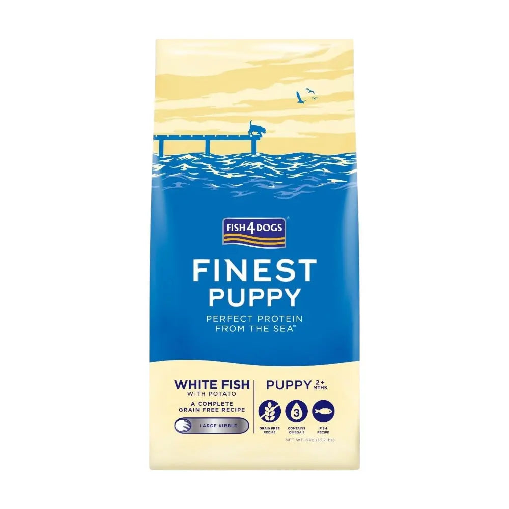 Fish4Dogs Finest White Fish Puppy Large Kibble 6 kg