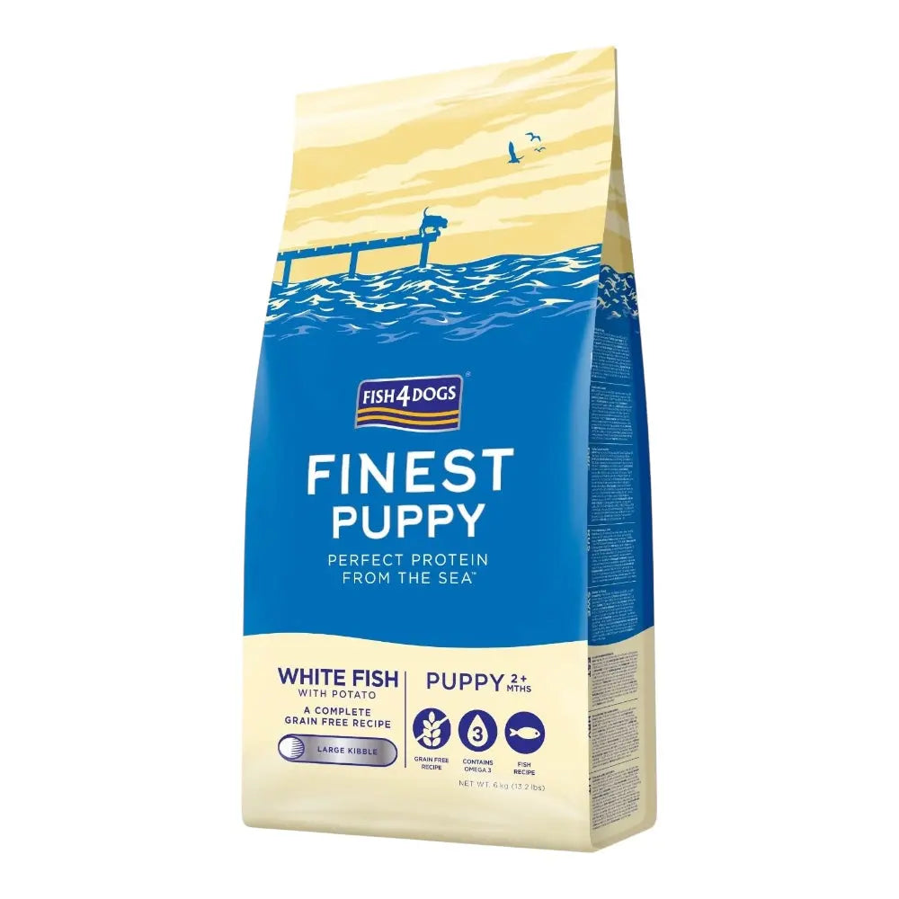 Fish4Dogs Finest White Fish Puppy Large Kibble 1,5 kg