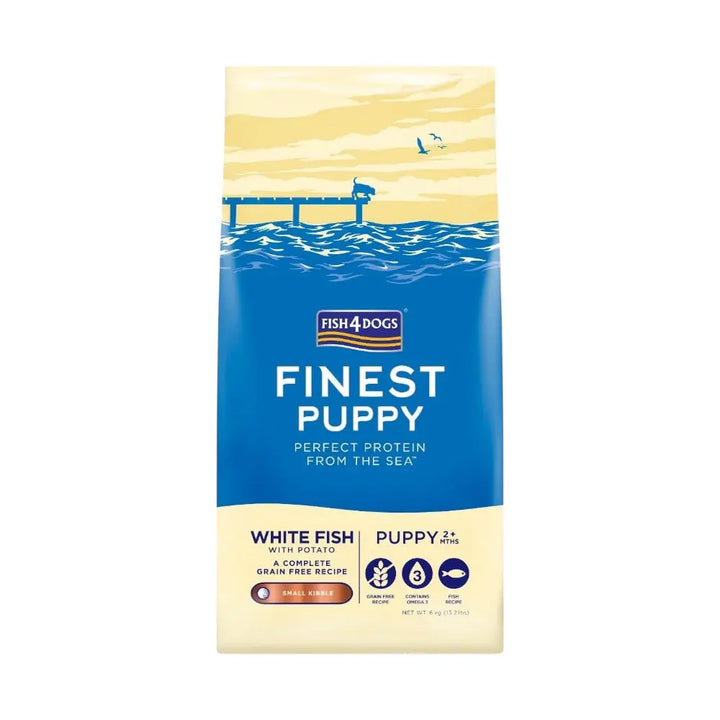 Fish4Dogs Finest White Fish Puppy Small Kibble 6kg