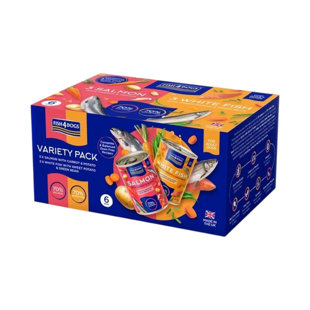 Fish4Dogs Finest Complete Fish & Vegetables Variety Pack 395g x 6