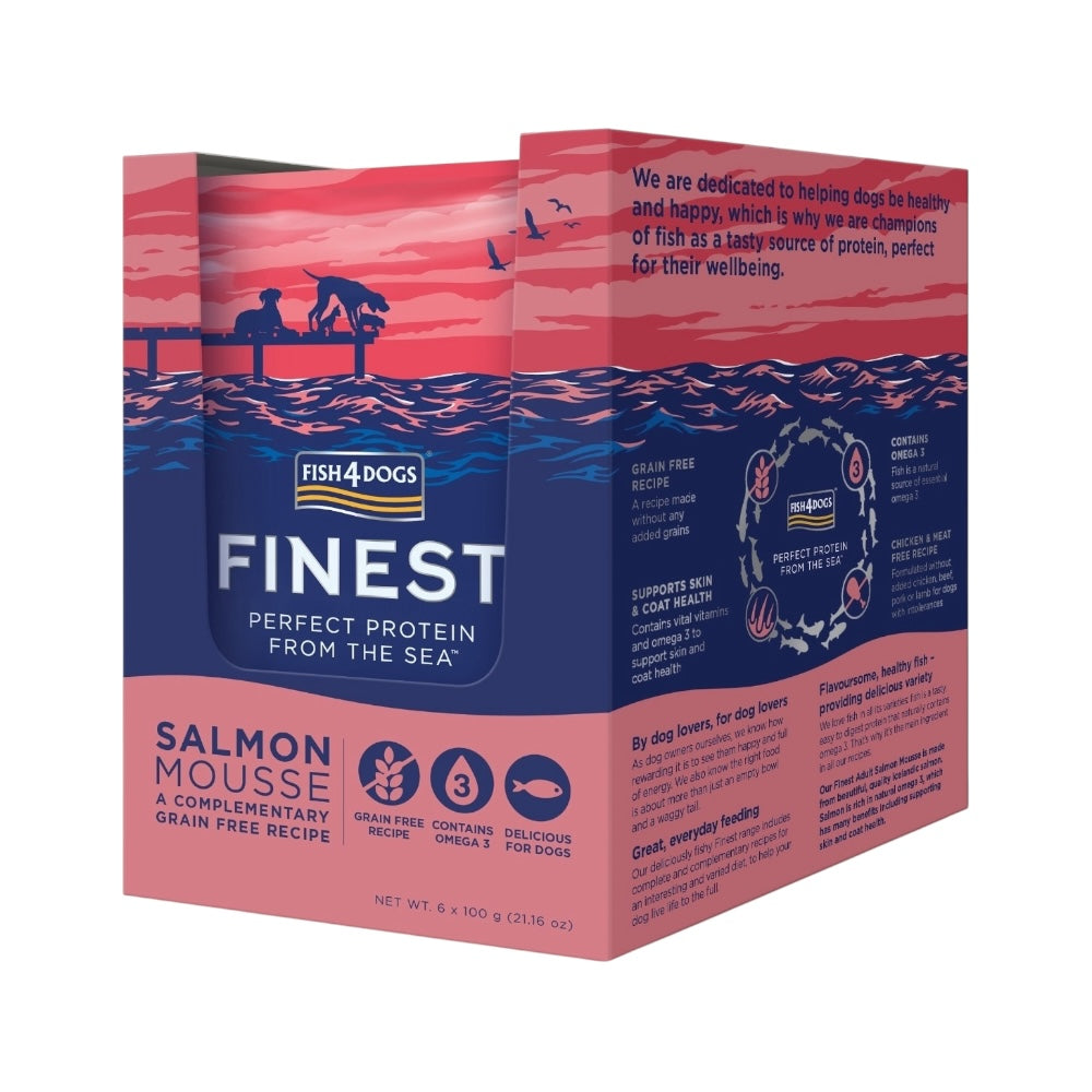 Fish4Dogs Finest Complementary Salmon Mousse 6x100g