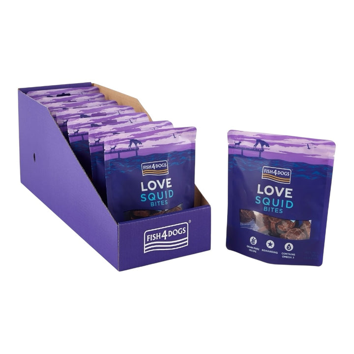 Fish4Dogs Love Squid Bites 8x80g