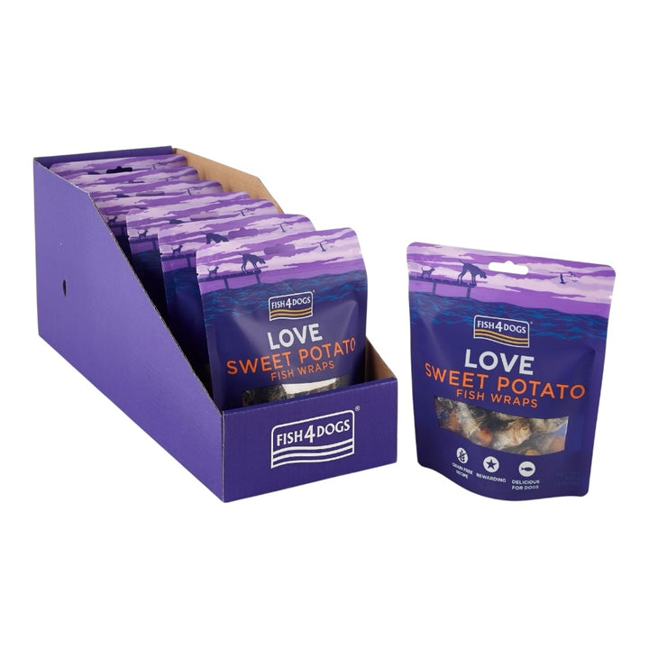 Fish4Dogs Love Sweet Potato Fish Wraps 10x100g