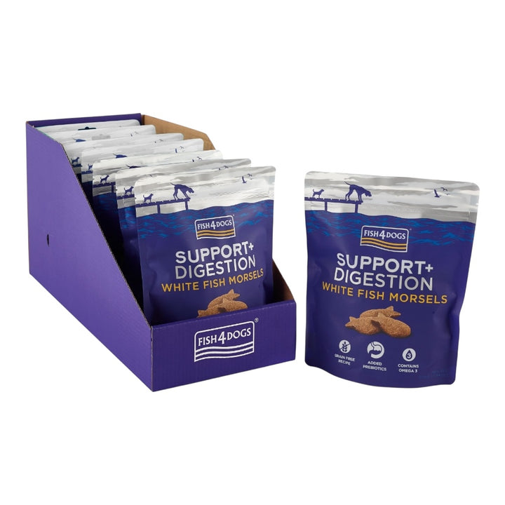 Fish4Dogs Support+ Digestion Aid White Fish Morsels 8x225g