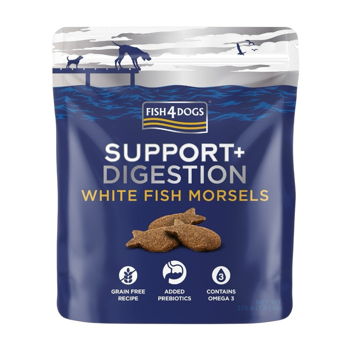 Fish4Dogs Support+ Digestion Aid White Fish Morsels 8x225g