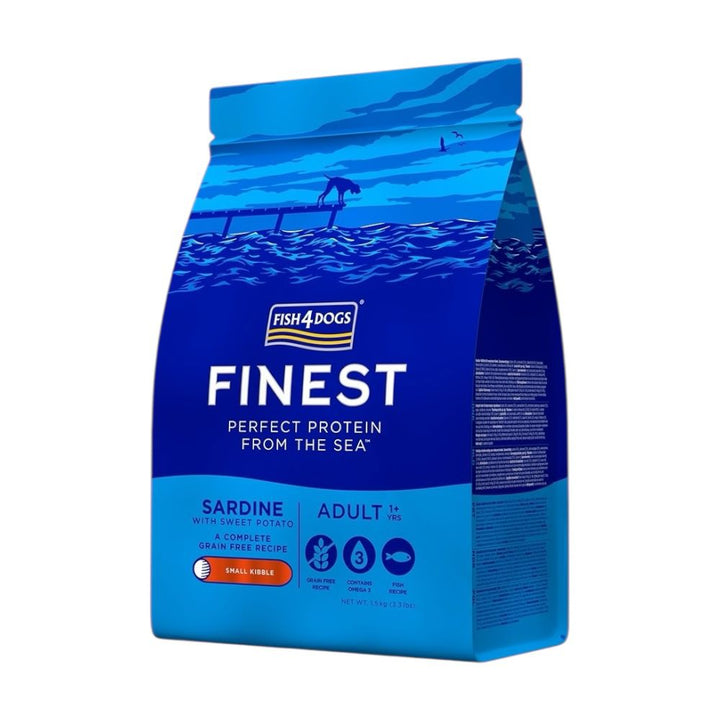 Fish4Dogs Finest Adult Sardine With Sweet Potato (Small Kibble) 1.5kg