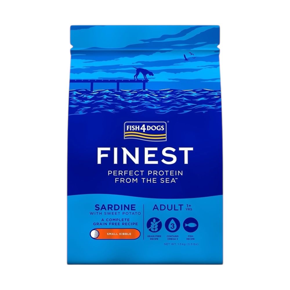 Fish4Dogs Finest Adult Sardine With Sweet Potato (Small Kibble) 1.5kg