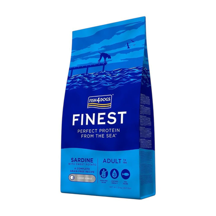 Fish4Dogs Finest Adult Sardine With Sweet Potato (Large Kibble) 12kg