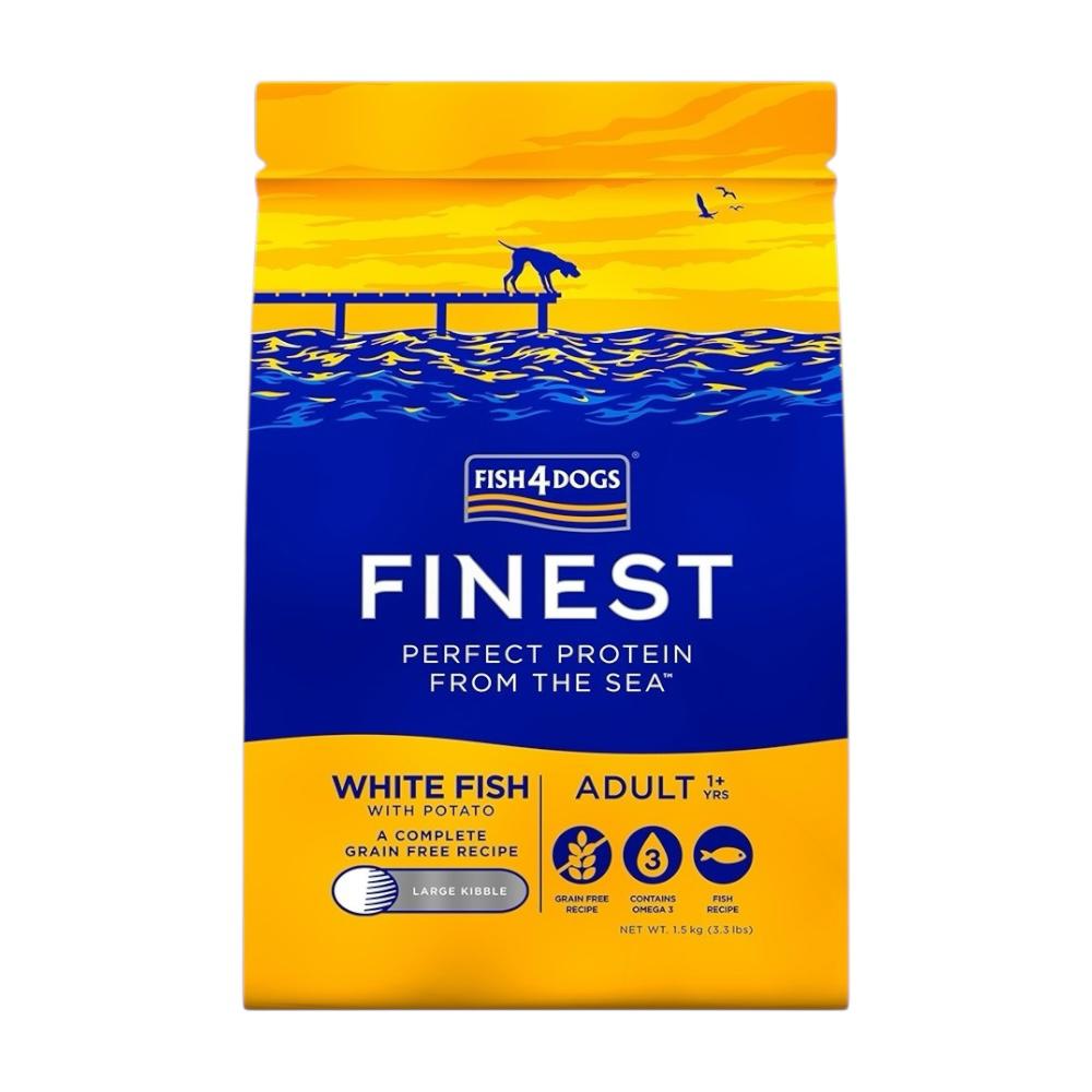 Fish4Dogs Finest White Fish Adult Large Kibble 1.5kg