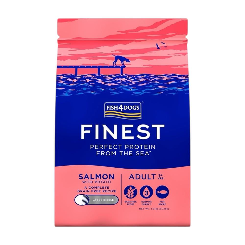 Fish4Dogs Finest Salmon Adult Large Kibble 1.5kg