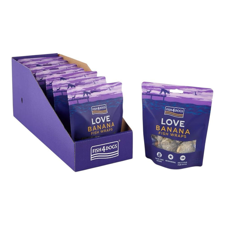 Fish4Dogs Love Banana Fish Wraps 10x100g