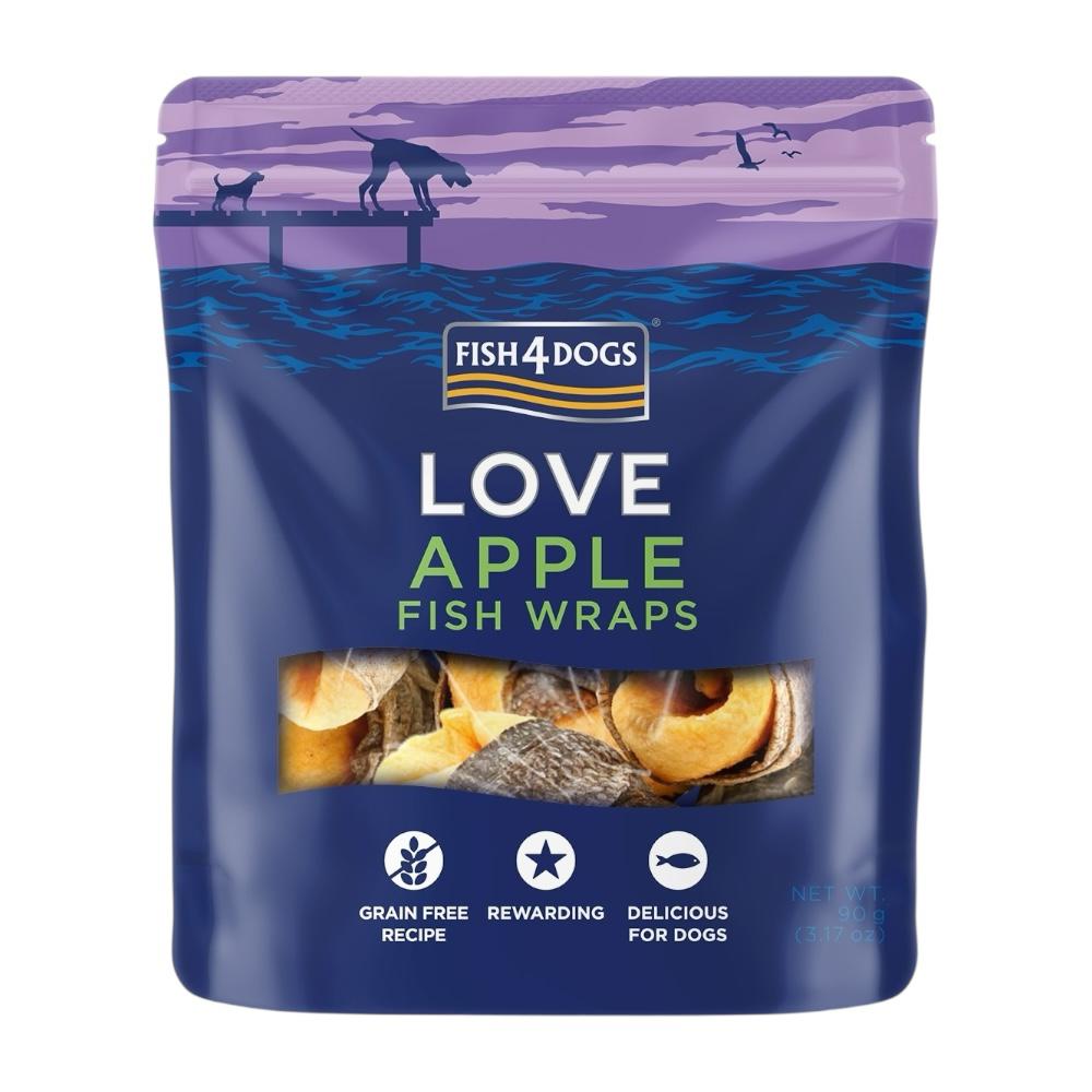 Fish4Dogs Love Apple Fish Wraps 10x90g