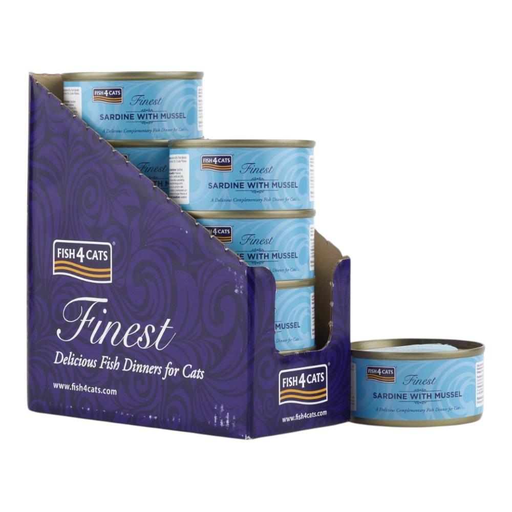 Fish4Cats® – Filetto pregiato di Sardine con cozze 10x70g