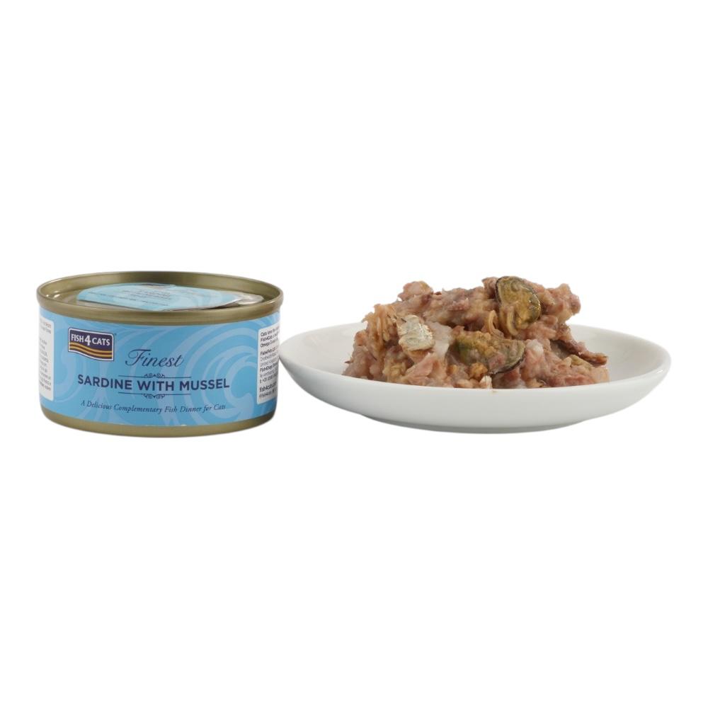 Fish4Cats® – Filetto pregiato di Sardine con cozze 10x70g