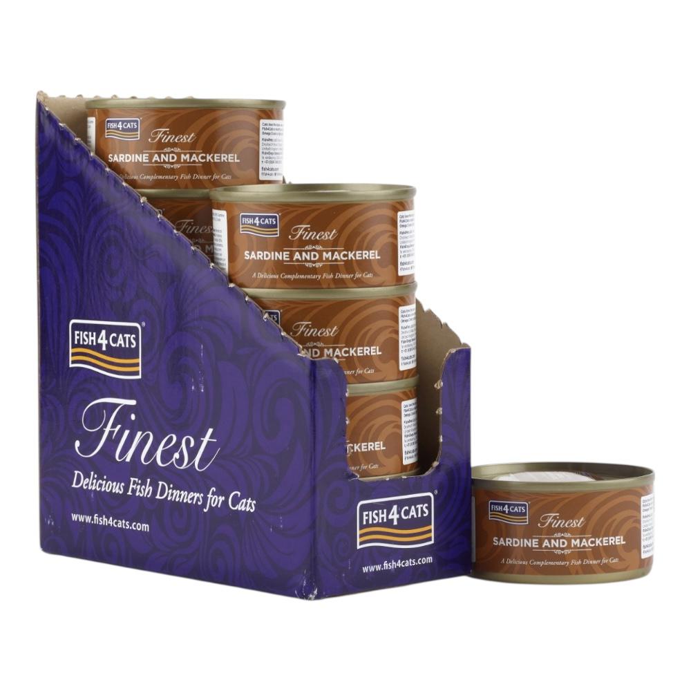Fish4Cats® – Filetto pregiato di Sardine e sgombro 10x70g