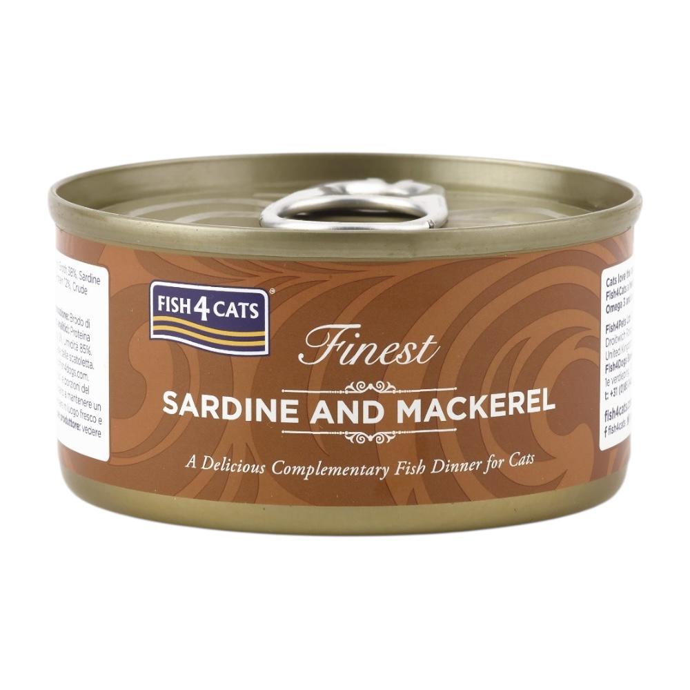 Fish4Cats® – Filetto pregiato di Sardine e sgombro 10x70g