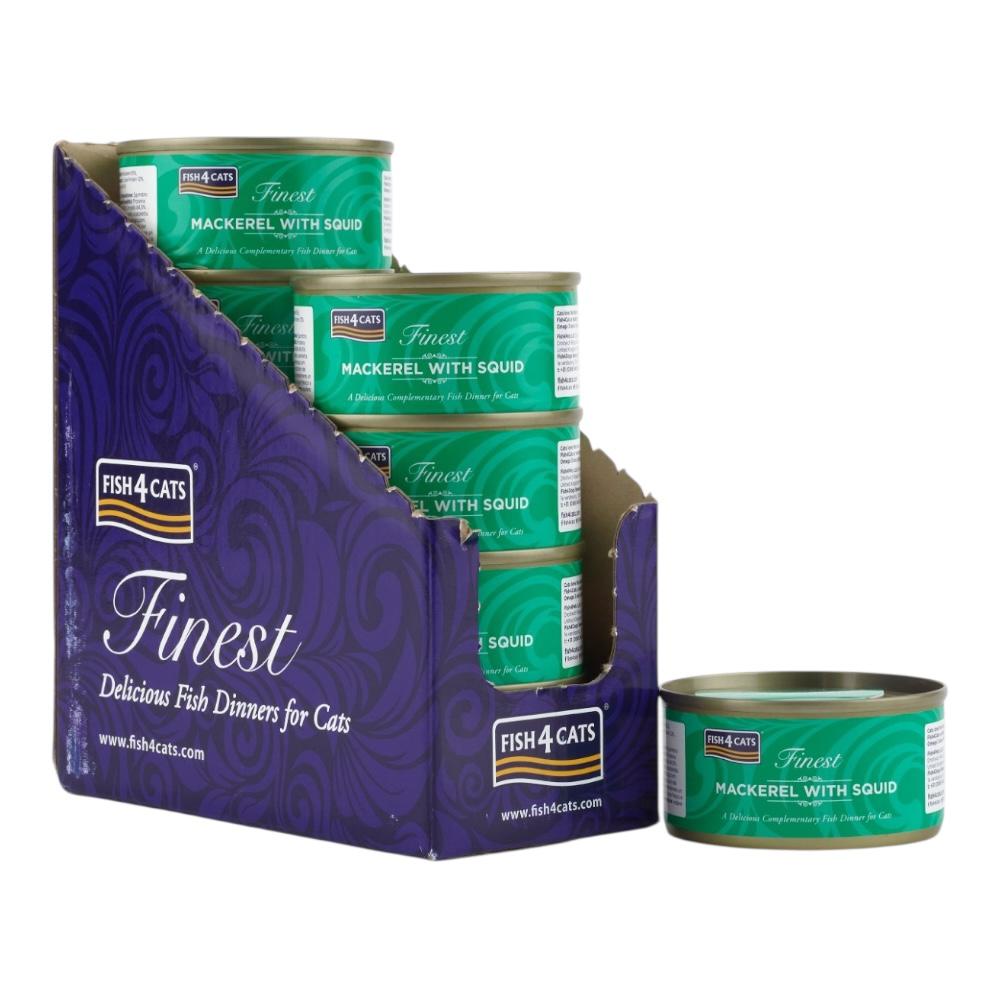 Fish4Cats® – Filetto pregiato di Sgombro con calamari 10x70g