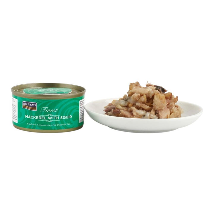 Fish4Cats® – Filetto pregiato di Sgombro con calamari 10x70g