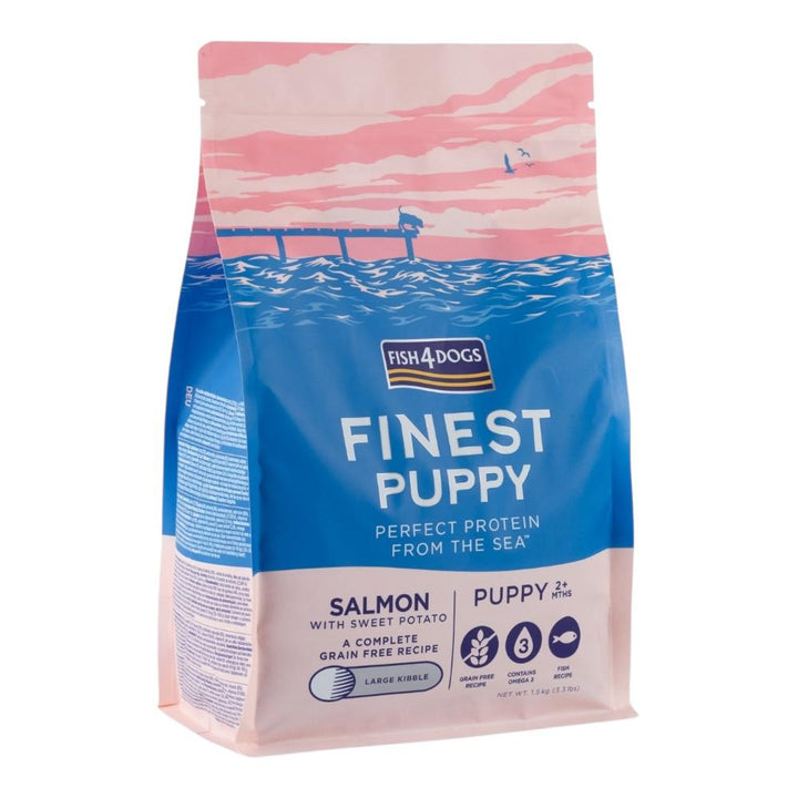 Fish4Dogs Finest Salmon Puppy Large Kibble 1.5kg