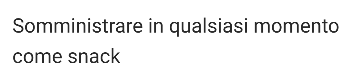 Tabella valori nutrizionali